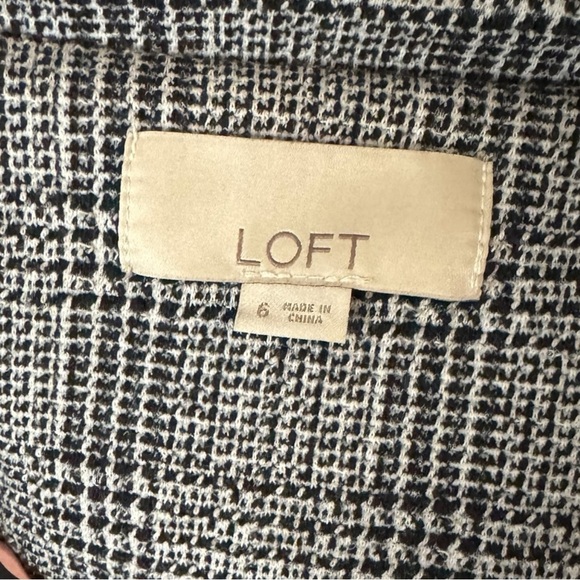 LOFT Classic Gray Checkered Blazer - Picture 5 of 5